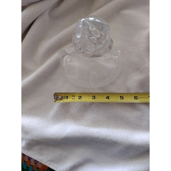 OWL 7" Cristal D’Arques Crystal Owl Figurine Crystal Barn Owl Sitting on log - Picture 9 of 13